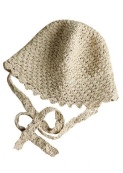 Modern Beige Lace Up Straw Woven Bucket Hat LC0551 -Ada Fashion Modern Beige Lace Up Straw Woven Bucket Hat5