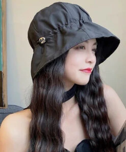 Modern Black Patchwork Drawstring Solid Bucket Hat LY500 -Ada Fashion Modern Black Patchwork Drawstring Solid Bucket Hat3 02a56968 3485 4a87 a18d c0c645c4aa30