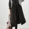 Modern Black Thick Patchwork Plaid Woolen Coat Outwear Fall ML3197 2 Modern Black Thick Patchwork Plaid Woolen Coat Outwear Fall ML3197 -Ada Fashion Modern Black Thick Patchwork Plaid Woolen Coat Outwear Fall Ada Fashion 170412616