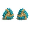 Modern Blue Sterling Silver Overgild Inlaid Zircon Turquoise Stud Earrings TW1023 -Ada Fashion Modern Blue Sterling Silver Overgild Inlaid Zircon Turquoise Stud Earrings1