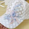 Modern White Lace Patchwork Embroideried Floral Hollow Out Baseball Cap Hat LY520 -Ada Fashion Modern White Lace Patchwork Embroideried Floral Hollow Out Baseball Cap Hat1