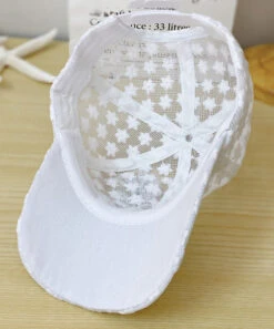 Modern White Lace Patchwork Embroideried Floral Hollow Out Baseball Cap Hat LY520 -Ada Fashion Modern White Lace Patchwork Embroideried Floral Hollow Out Baseball Cap Hat4