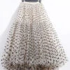 New Apricot Wrinkled Dot High Waist Tulle Skirt AS1047