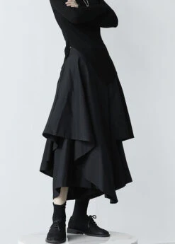 New Black Asymmetrical High Waist Patchwork Cotton Pants Skirt Fall LY9097 -Ada Fashion New Black Asymmetrical High Waist Patchwork Cotton Pants Skirt Fall3 03eac7f0 ae81 473f 9298 e79d1ae5b990