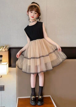 New Blue Peter Pan Collar Button Patchwork Cotton Girls Two Piece Set Fall LY9993 -Ada Fashion New Blue Peter Pan Collar Button Patchwork Cotton Girls Two Piece Set Fall4