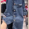 New Blue Ruffled Button Denim Coats Long Sleeve CG1056 -Ada Fashion New Blue Ruffled Button Denim Coats Long Sleeve Ada Fashion 183381764