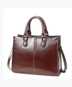 New Coffee Versatile European And American Cowhide Handbag ZX1018 11 New Coffee Versatile European And American Cowhide Handbag ZX1018 -Ada Fashion New Coffee Versatile European And American Cowhide Handbag5