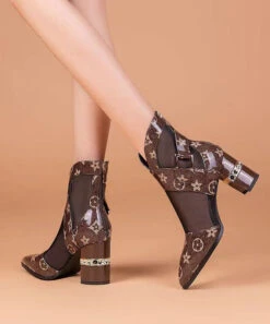 New Fashion Hollow Mesh Short Boots Spring And Summer CZ1027 -Ada Fashion New Fashion Hollow Mesh Short Boots Spring And Summer4