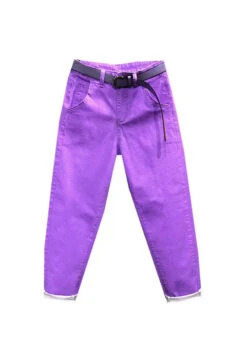Novelty Purple Pockets Patchwork Sashes Crop Pants Fall ML0764 -Ada Fashion Novelty Purple Pockets Patchwork Sashes Crop Pants Fall Ada Fashion 163924383