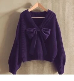 Purple Knit Sweaters Fall