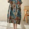 Organic Oversized Tie Dye Cotton Long Dresses Summer LY8655 -Ada Fashion Organic Oversized Tie Dye Cotton Long Dresses Summer Ada Fashion 151391966