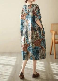 Organic Oversized Tie Dye Cotton Long Dresses Summer LY8655 11 Organic Oversized Tie Dye Cotton Long Dresses Summer LY8655 -Ada Fashion Organic Oversized Tie Dye Cotton Long Dresses Summer Ada Fashion 151392396