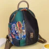 Oriental Style Gradient Green Print Patchwork Backpack Bag ML2235 -Ada Fashion Oriental Style Gradient Green Print Patchwork Backpack Bag1