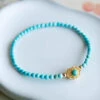Original Green Turquoise Beading Bracelet KX1026 -Ada Fashion Original Green Turquoise Beading Bracelet1