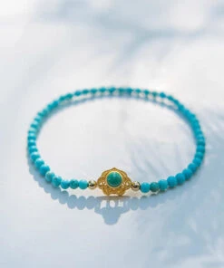 Original Green Turquoise Beading Bracelet KX1026 -Ada Fashion Original Green Turquoise Beading Bracelet5