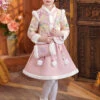Pink Stand Collar Button Coats And Skirts Two Pieces Set Winter ML0188 -Ada Fashion Pink Stand Collar Button Coats And Skirts Two Pieces Set Winter1