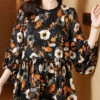 Plus Size Black Floral Wrinkled Patchwork Chiffon Blouse Top Summer LY6960 -Ada Fashion Plus Size Black Floral Wrinkled Patchwork Chiffon Blouse Top Summer1 e1e90215 aebd 45cd 967d 8d999d028793