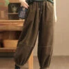 Women Solid Loose Fleece-lined Pants -Ada Fashion Plus Size Women Casual Solid Loose Fleece lined Pants Ada Fashion 178163164