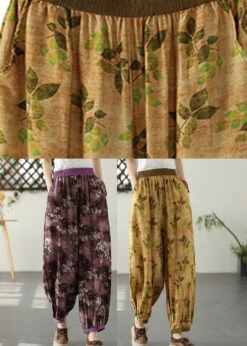 Purple Print Pockets Crop Beach Pants Summer LY7552 -Ada Fashion Purple Print Pockets Crop Beach Pants Summer5 25671a73 b68b 4d11 ac6a 80cc2f82ace3