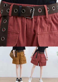Red Pockets Elastic Waist Wide Leg Shorts LY6029 -Ada Fashion Red Pockets Elastic Waist Wide Leg Shorts5 fde6c1ea b1bf 4170 a99b 5165104d4e0c