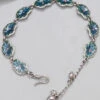Retro Blue Sterling Silver Oil Drip Lotus Chain Bracelet ML0281 -Ada Fashion Retro Blue Sterling Silver Oil Drip Lotus Chain Bracelet Ada Fashion 161813722