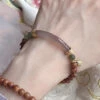 Retro Brown Beading Patchwork Jade Charm Bracelet GH1057