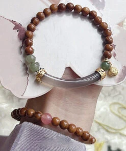 Retro Brown Beading Patchwork Jade Charm Bracelet GH1057 9 Retro Brown Beading Patchwork Jade Charm Bracelet GH1057 -Ada Fashion Retro Brown Beading Patchwork Jade Charm Bracelet3
