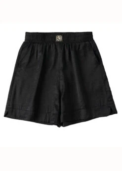 Simple Black Pockets Elastic Waist Patchwork Cotton Shorts Summer LY8586 -Ada Fashion Simple Black Pockets Elastic Waist Patchwork Cotton Shorts Summer Ada Fashion 150955950