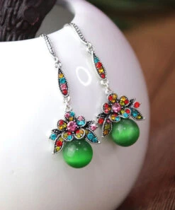 Simple Purple Overgild Zircon Opal Tassel Drop Earrings LY2290 -Ada Fashion Simple Purple Overgild Zircon Opal Tassel Drop Earrings5