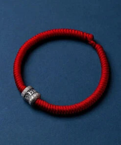 Simple Red Hand Knitting Six Characters Bucket Bead Bracelet ML0276 -Ada Fashion Simple Red Hand Knitting Six Characters Bucket Bead Bracelet Ada Fashion 161816577