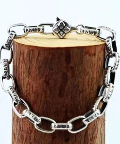 Simple Silk Copper Silvering Carving Chain Bracelet ML0253 -Ada Fashion Simple Silk Copper Silvering Carving Chain Bracelet3