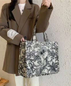 Spring New Jacquard Embroidered Large Capacity Handbag HJ1059 -Ada Fashion Spring New Jacquard Embroidered Large Capacity Handbag3