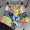 Style Colorblock Zip Up Print Pockets Patchwork Denim Shorts Summer ML0782 -Ada Fashion Style Colorblock Zip Up Print Pockets Patchwork Denim Shorts Summer Ada Fashion 163914560