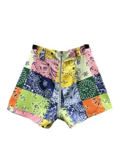 Style Colorblock Zip Up Print Pockets Patchwork Denim Shorts Summer ML0782 -Ada Fashion Style Colorblock Zip Up Print Pockets Patchwork Denim Shorts Summer Ada Fashion 163914886