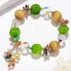 Stylish Avocado Green Crystal Agate Tiger's Eye Charm Bracelet ML0663 -Ada Fashion Stylish Avocado Green Crystal Agate Tiger s Eye Charm Bracelet Ada Fashion 162810211