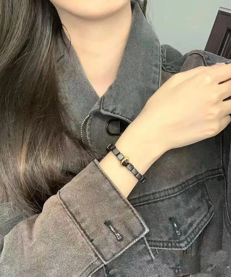 Stylish Black Ebony Block Bracelet ML0260 4 Stylish Black Ebony Block Bracelet ML0260 - Image 2