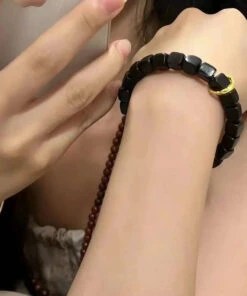 Stylish Black Ebony Block Bracelet ML0260 10 Stylish Black Ebony Block Bracelet ML0260 -Ada Fashion Stylish Black Ebony Block Bracelet Ada Fashion 161824084