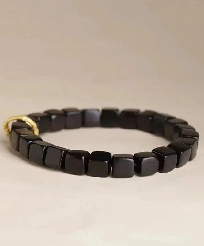 Stylish Black Ebony Block Bracelet ML0260 7 Stylish Black Ebony Block Bracelet ML0260 - Image 5