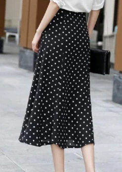 Stylish Red Dot High Waist Ruffled Chiffon Skirts Spring QQ1064 -Ada Fashion Stylish Red Dot High Waist Ruffled Chiffon Skirts Spring5