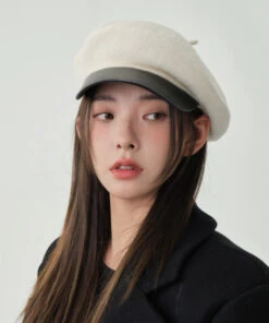 Stylish White Patchwork Solid Woolen Beret HatLY539 -Ada Fashion Stylish White Patchwork Solid Woolen Beret Hat4