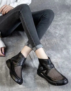Mesh Soft Soles Round Toe Ankle Boots -Ada Fashion Summer Mesh Soft Soles Round Toe Ankle Boots 35 43 Ada Fashion 178291790