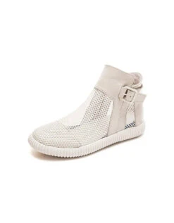 Soft Leather Mesh Sandals Boots