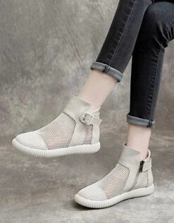 Soft Leather Mesh Sandals Boots -Ada Fashion Summer Soft Leather Mesh Sandals Boots Ada Fashion 178292199