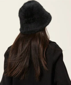 Unique Black Faux Fur Cloche Hat LY545 -Ada Fashion Unique Black Faux Fur Cloche Hat5