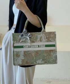 Unique Green Paitings Patchwork Canvas Satchel Handbag LY1384 -Ada Fashion Unique Green Paitings Patchwork Canvas Satchel Handbag5