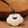 Unique White Hand Knitting Jade Pendant Necklace ML0690 -Ada Fashion Unique White Hand Knitting Jade Pendant Necklace Ada Fashion 162796395
