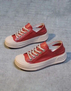 Versatile Leather Sneakers For Women -Ada Fashion Versatile Casual Leather Sneakers for Women Ada Fashion 177810091