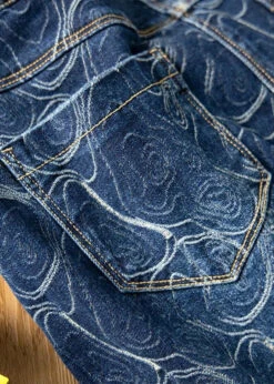 Vintage Blue Print High Waist Button Denim A Line Skirts Summer LY5265 10 Vintage Blue Print High Waist Button Denim A Line Skirts Summer LY5265 -Ada Fashion Vintage Blue Print High Waist Button Denim A Line Skirts Summer4