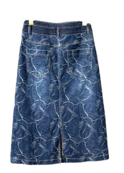 Vintage Blue Print High Waist Button Denim A Line Skirts Summer LY5265 11 Vintage Blue Print High Waist Button Denim A Line Skirts Summer LY5265 -Ada Fashion Vintage Blue Print High Waist Button Denim A Line Skirts Summer5