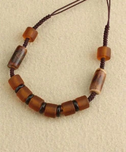 Vintage Green Hand Knitting Coloured Glaze Gratuated Bead Necklace ML1384 -Ada Fashion Vintage Green Hand Knitting Coloured Glaze Gratuated Bead Necklace Ada Fashion 165361466